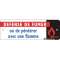 affiche alu 'defense de fumer'