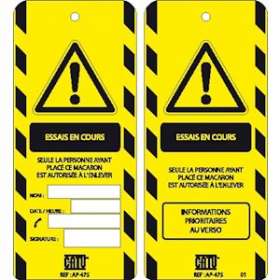 affichette 'essais en cours'|Catu-CATAP-475