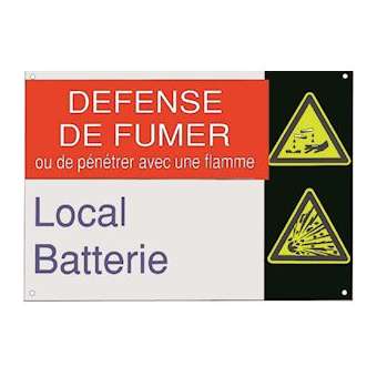 affiche alu 'local batterie'|Catu-CATAM-231
