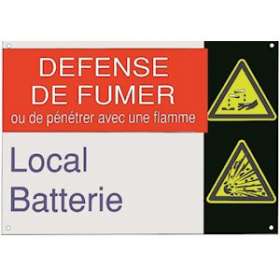 affiche alu 'local batterie'|Catu-CATAM-231