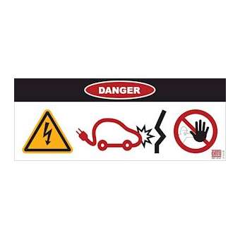 Lot de 40 affiches adhésives décollables 'Véhicule accidenté' pour VEH|Catu-CATAT-81