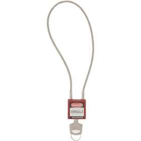 Cadenas consignation compact en nylon et anse câble en acier gainé PVC 400 mm|Bizline-BIZ230118