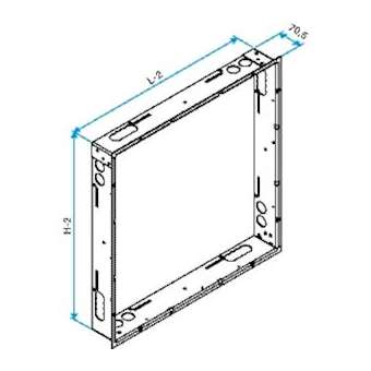Contre-cadre volet OPTONE-H + Grille - 400x650|Aldes-ALD11044001