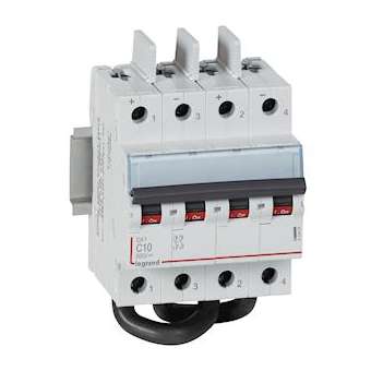 Disjoncteur modulaire courant continu DX³ 800V 10A - 4 modules|Legrand-LEG414426