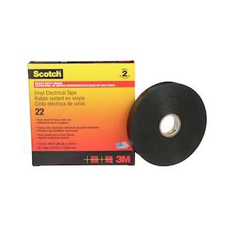 3M Scotch 22 Ruban vinyle isolant électrique noir 33m x 12mm ep. 0,25mm|3M france-TRM80262