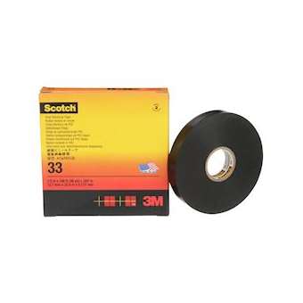3M Scotch 33 Ruban vinyle isolant électrique noir 33m x 12,5mm ep. 0,18mm|3M france-TRM80272