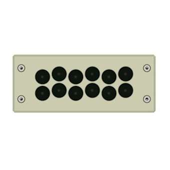 Plaque passe-câble 12 entrées (5-13mm)|Blm distribution-BLI145012