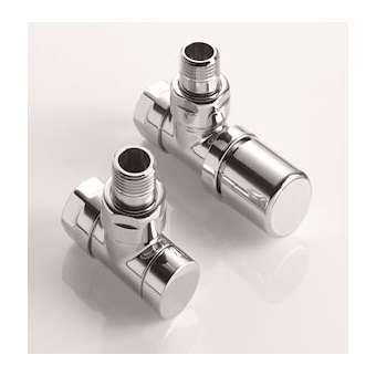 Robinetterie thermostatisable équerre 1/2', tête manuelle - Kit B chromé|Acova-ACA991368