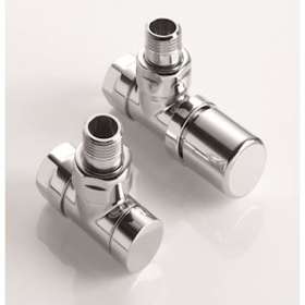 Robinetterie thermostatisable équerre 1/2', tête manuelle - Kit B chromé|Acova-ACA991368