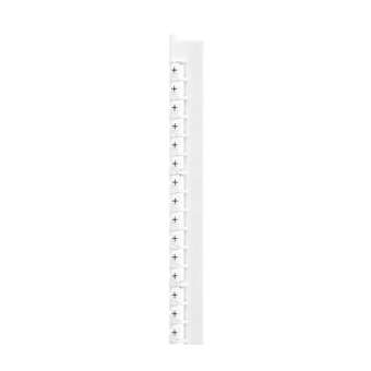 Réglette 24 repères Mémocab larg.2,3mm -signe conventionnel plus noir/fond blanc|Legrand-LEG037956