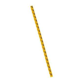 Repère Duplix lettre majuscule S noire sur fond jaune|Legrand-LEG038428