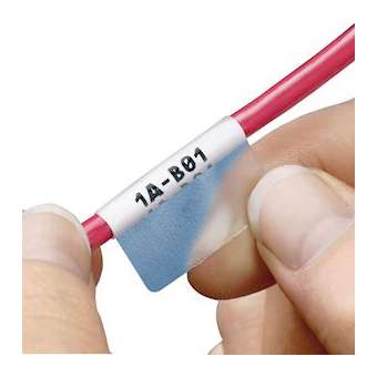 Etiq.autoprotégée,Blanc,25,4x165,1mm,dia.40,4mm max,imp.Laser/Jet encre,Cdt.1000|Panduit Composants Industriels-PNUS100X650YAJ