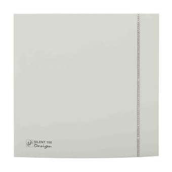 Aérateur design, 85 m3/h, façade blanche Swarovski, clapet anti-retour, D 100 mm|S&P France ( Unelvent )-UNE403486