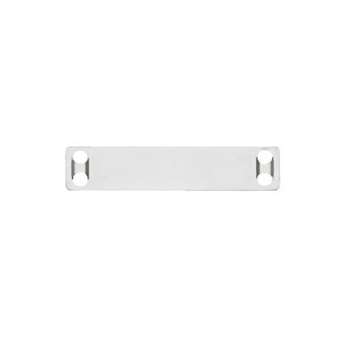Plaque identification inox 304,4 trous,89x19x0.25mm,compatib PES,Cdt 100(sachet)|Panduit Composants Industriels-PNUMMP350-C