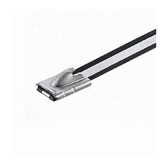 Collier MLTC inox 316 partiel. recouvert,258x7,9mm,Nylon 11 noir,1112N,Cdt:50|Panduit Composants Industriels-PNUMLTC2.7H-LP316