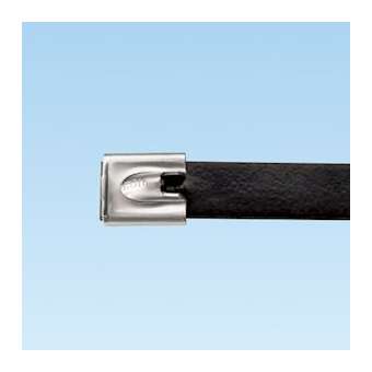 Collier MLTFC inox 316entiere. recouvert,594x12,7mm,Polyester noir,1335N,Cdt:50|Panduit Composants Industriels-PNUMLTFC6EH-LP316