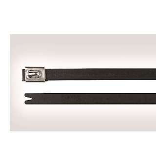 Collier métallique recouvert 127x4.6 mm en Inox 316 noir - MBT5SFC|HellermannTyton-HNE11100288
