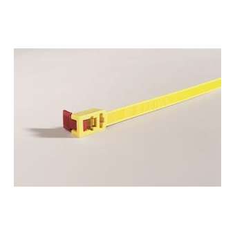 Collier de serrage réouvrable 750 x 13 mm jaune SpeedyTie - RTT750|HellermannTyton-HNE11500001