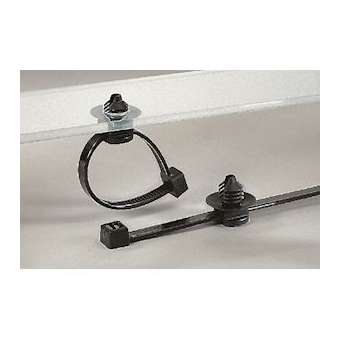 Lanière avec pied sapin 150x3.5mm Dtrou 4.5 à 5mm en PA66HIRHS noir - T30RFT5|HellermannTyton-HNE15055850