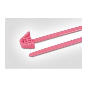 Collier réouvrable 300x4.7mm en PA66 rose - REZ300|HellermannTyton-HNE11500138