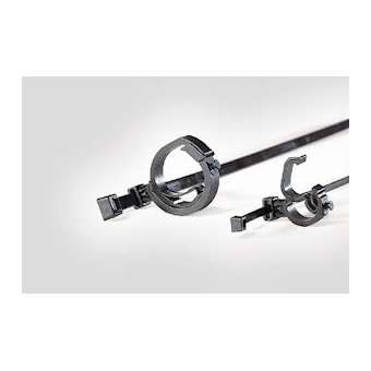 Lanière 200x4.6 mm + agrafe IAHC2T D 11 à 20mm en PA66HIRHS noir - T50RIAHC2TCR|HellermannTyton-HNE15605330