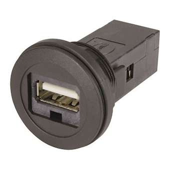 har-port USB 2.0 A-A, PFT black|Harting-HRG09454521903