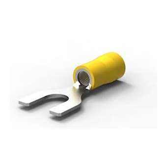 PIDGU 6-4/8-Cosse préisolée renforcée fourche-Jaune-2,6-6,6mm²-Born: 4mm-Lar:8mm|TE Connectivity ( Ex Tyco Simel )-TYS605960
