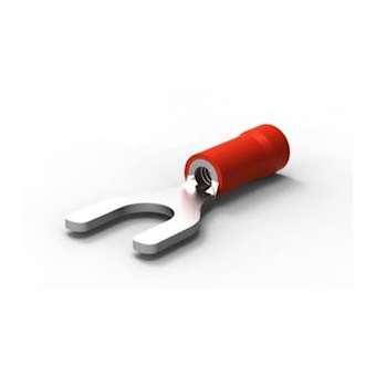 PIDGU 1,5-3/6-Cosse préisolée renforcée fourche-Rouge-0,25-1,6mm²-Born:3mm-L:6mm|TE Connectivity ( Ex Tyco Simel )-TYS020557