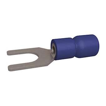 Cosse pré-isolée fourche 1.5-2.5 mm² 8.4 mm bleue (x 100)|Bizline-BIZ252004