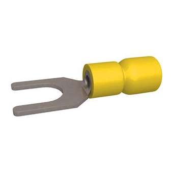 Cosse pré-isolée fourche 4-6 mm² 3.7 mm jaune (x 100)|Bizline-BIZ253004