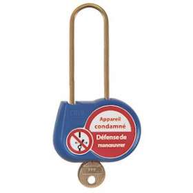 cadenas bleu 70mm d.4mm cle a definir|Catu-CATAL-240-S-BL-00