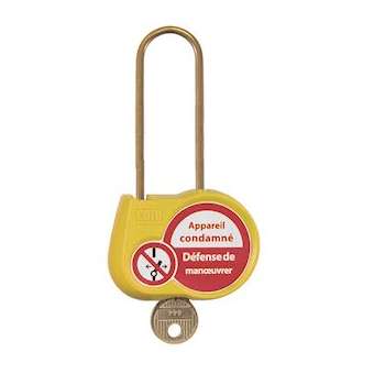 cadenas jaune 70mm d.4mm clé identique 666|Catu-CATAL-240-S-J-666