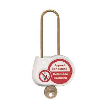 cadenas blanc 70mm d.4mm clé identique 222|Catu-CATAL-240-S-B-222