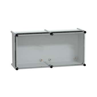 Thalassa PLS - Boite avec couvercle transparent 27x54x18 Ral 7035|Schneider Electric-SCHNSYPLS2754G