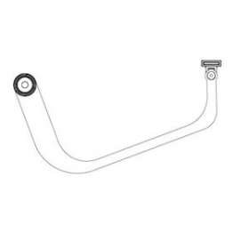 Bras de transmission courbé gauche pour vantail|Came france-KAM001VLR10SX
