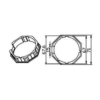Adaptateur octogonal 70x1mm|Came france-KAM001YK6115