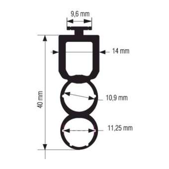 Profil caoutchouc optique 3 chambres (50m)|Somfy-SYF9019568