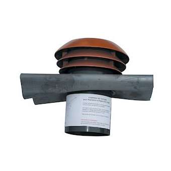 Ent/sort air toiture rouge diam 125mm|Atlantic RECS-ATL464055