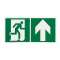 Pictogramme autocollant évacuation avec flèche vers le haut