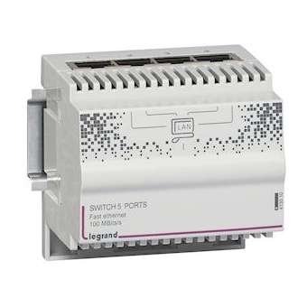 Switch 4 sorties RJ45 - pour coffret Optimum manuel et mixte - 4 modules|Legrand-LEG413010
