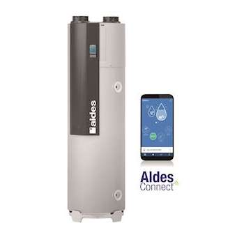 Chauffe-eau thermodynamique T.Flow Hygro+ 200 L Fan connecté maison individuelle|Aldes-ALD11023384