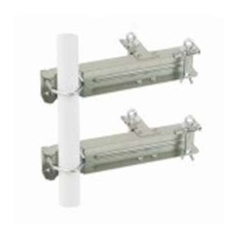 Fixation cheminée double pour mât de D 30 à 50 mm, les 2 éléments - Galvanisée|Erard-EAD003604