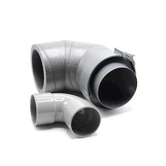 Coude 90DEG isolé D 80/125 mm|Auer-AUE730067