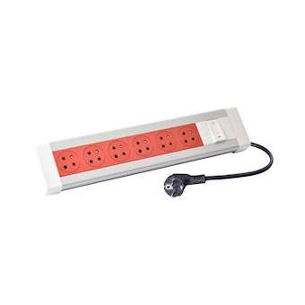 Bloc bureau 6x2P+T détrompage + 1 inter et cordon 3m 2P+T|Legrand-LEG054611