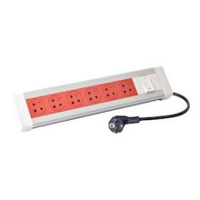 Bloc bureau 6x2P+T détrompage + 1 inter et cordon 3m 2P+T|Legrand-LEG054611