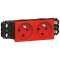 Double prise 2P+T à détrompage Mosaic 4 modules pour goulottes monobloc - rouge|Legrand-LEG077322