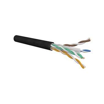 Câble 4 paires CAT5E U/UTP PE Noir (touret de 305 m)|Gigamedia-GGMC5EU4PPET3