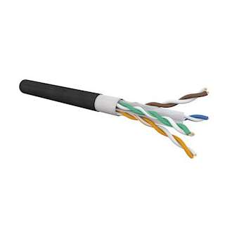Câble 4 paires CAT6 U/UTP LSZH/PE Noir (touret de 500 m)|Gigamedia-GGMC6U4PHFPET5