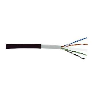 Câble 4 paires CAT6 U/UTP PVC/PE Noir (Couronne de 100 m)|Gigamedia-GGMC6U4PPEDC1