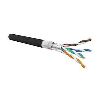 Câble CAT6A 4 paires U/FTP LSOH/PE noir avec Ruban Hydrofuge(touret de 305 m)|Gigamedia-GGMC6AUF4PWBPET3